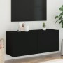 Schwarze TV-Wandmöbel 100x30x41 cm von , TV-Möbel - Ref: Foro24-836967, Preis: 61,12 €, Rabatt: %