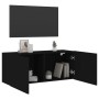 Wall-mounted TV stand in black, 100x30x41 cm by , TV Furniture - Ref: Foro24-836967, Price: 64,32 €, Discount: %