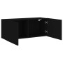 Wall-mounted TV stand in black, 100x30x41 cm by , TV Furniture - Ref: Foro24-836967, Price: 64,32 €, Discount: %