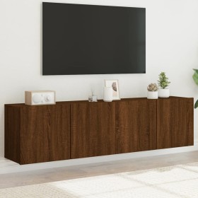 Wall-mounted TV units, 2 units, brown oak, 80x30x41 cm by , TV Furniture - Ref: Foro24-836965, Price: 88,99 €, Discount: %