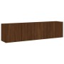 Wall-mounted TV units, 2 units, brown oak, 80x30x41 cm by , TV Furniture - Ref: Foro24-836965, Price: 91,65 €, Discount: %