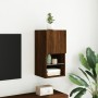 TV stand with LED lights in brown oak, 30.5x30x60 cm by , TV Furniture - Ref: Foro24-836999, Price: 43,99 €, Discount: %