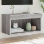 TV stand with LED lights in Sonoma gray, 60x30x30 cm. by , TV Furniture - Ref: Foro24-837137, Price: 38,74 €, Discount: %