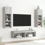 TV stand with LED lights in Sonoma gray, 60x30x30 cm. by , TV Furniture - Ref: Foro24-837137, Price: 38,74 €, Discount: %