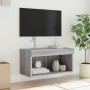 TV stand with LED lights in Sonoma gray, 60x30x30 cm. by , TV Furniture - Ref: Foro24-837137, Price: 38,74 €, Discount: %