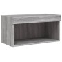 TV stand with LED lights in Sonoma gray, 60x30x30 cm. by , TV Furniture - Ref: Foro24-837137, Price: 38,74 €, Discount: %