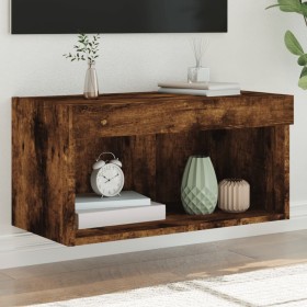 TV stand with smoked oak LED lights 60x30x30 cm by , TV Furniture - Ref: Foro24-837135, Price: 40,41 €, Discount: %