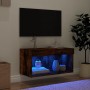 Mueble para TV con luces LED roble ahumado 60x30x30 cm de , Muebles TV - Ref: Foro24-837135, Precio: 40,41 €, Descuento: %