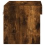 Wall-mounted bedside table with LED lights in smoked oak. by , TV Furniture - Ref: Foro24-837121, Price: 36,75 €, Discount: %