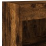 Wall-mounted bedside table with LED lights in smoked oak. by , TV Furniture - Ref: Foro24-837121, Price: 36,75 €, Discount: %