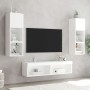 TV furniture with LED lights 2 pcs white 60x30x30 cm by , TV Furniture - Ref: Foro24-837128, Price: 60,51 €, Discount: %