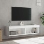 Muebles para TV con luces LED 2 uds blanco 60x30x30 cm de , Muebles TV - Ref: Foro24-837128, Precio: 60,51 €, Descuento: %