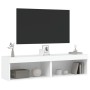 Muebles para TV con luces LED 2 uds blanco 60x30x30 cm de , Muebles TV - Ref: Foro24-837128, Precio: 60,51 €, Descuento: %