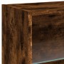 Wall-mounted bedside table with LED lights in smoked oak. by , TV Furniture - Ref: Foro24-837072, Price: 35,48 €, Discount: %