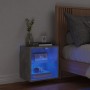 Wall-mounted bedside table with LED lights in concrete gray by , TV Furniture - Ref: Foro24-837070, Price: 35,40 €, Discount: %