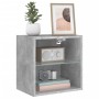 Wall-mounted bedside table with LED lights in concrete gray by , TV Furniture - Ref: Foro24-837070, Price: 35,40 €, Discount: %