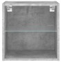 Wall-mounted bedside table with LED lights in concrete gray by , TV Furniture - Ref: Foro24-837070, Price: 36,80 €, Discount: %