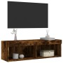 TV-Möbel mit LED-Leuchten, Räuchereiche 100x30x30 cm von , TV-Möbel - Ref: Foro24-837163, Preis: 47,35 €, Rabatt: %