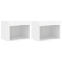 Wall-mounted bedside tables with LED lights 2 units white by , TV Furniture - Ref: Foro24-837114, Price: 55,12 €, Discount: %