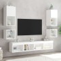 Wall-mounted bedside tables with LED lights 2 units white by , TV Furniture - Ref: Foro24-837114, Price: 55,12 €, Discount: %