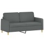 2-Sitzer-Sofa mit dunkelgrauen Stoffkissen 140 cm von , Sofas - Ref: Foro24-3200910, Preis: 237,99 €, Rabatt: %