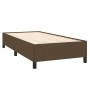 Cama box spring con colchón tela marrón oscuro 90x190 cm de , Camas y somieres - Ref: Foro24-3127768, Precio: 380,09 €, Descu...