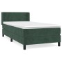 Cama box spring con colchón terciopelo verde oscuro 90x190 cm de , Camas y somieres - Ref: Foro24-3130814, Precio: 313,17 €, ...