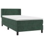 Cama box spring con colchón terciopelo verde oscuro 90x190 cm de , Camas y somieres - Ref: Foro24-3130814, Precio: 313,17 €, ...