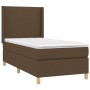 Cama box spring con colchón tela marrón oscuro 90x190 cm de , Camas y somieres - Ref: Foro24-3131796, Precio: 365,44 €, Descu...