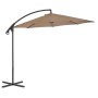 Cantilever parasol with steel pole 300 cm taupe by vidaXL, Umbrellas - Ref: Foro24-44876, Price: 134,61 €, Discount: %