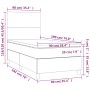 Boxspringbett-Matratze und LED-Leuchten aus dunkelbraunem Stoff, 90 x 190 cm von , Betten und Lattenroste - Ref: Foro24-31352...