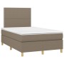 Boxspringbett mit Matratze und LED-Stoff in Taupegrau, 120 x 200 cm von , Betten und Lattenroste - Ref: Foro24-3135345, Preis...