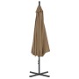 Cantilever parasol with steel pole 300 cm taupe by vidaXL, Umbrellas - Ref: Foro24-44876, Price: 134,61 €, Discount: %