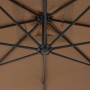 Cantilever parasol with steel pole 300 cm taupe by vidaXL, Umbrellas - Ref: Foro24-44876, Price: 134,61 €, Discount: %