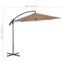 Cantilever parasol with steel pole 300 cm taupe by vidaXL, Umbrellas - Ref: Foro24-44876, Price: 134,61 €, Discount: %