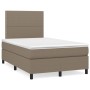 Box spring bed with taupe gray fabric mattress 120x200 cm by , Beds and slatted bases - Ref: Foro24-3141685, Price: 443,32 €,...