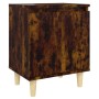 Bedside tables 2 units smoked oak wood legs 40x30x50 cm by vidaXL, Nightstands - Ref: Foro24-813111, Price: 44,10 €, Discount: %