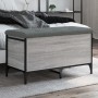 Engineered wood gray Sonoma storage bench 82x42x45 cm by , Benches for halls and storage - Ref: Foro24-835145, Price: 72,48 €...