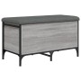 Engineered wood gray Sonoma storage bench 82x42x45 cm by , Benches for halls and storage - Ref: Foro24-835145, Price: 72,48 €...