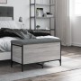 Engineered wood gray Sonoma storage bench 82x42x45 cm by , Benches for halls and storage - Ref: Foro24-835145, Price: 72,48 €...