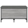 Banco con almacenaje madera ingeniería gris Sonoma 82x42x45 cm de , Bancos para recibidores y almacenamiento - Ref: Foro24-83...