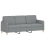 3-seater sofa with light gray fabric cushions 180 cm by , Sofas - Ref: Foro24-3200917, Price: 322,34 €, Discount: %