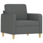 Armchair with stool dark gray fabric 60 cm by , Sofas - Ref: Foro24-3201185, Price: 216,55 €, Discount: %