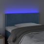 Dark blue velvet LED headboard 90x5x78/88 cm by , Headboards and footboards - Ref: Foro24-3121512, Price: 49,99 €, Discount: %