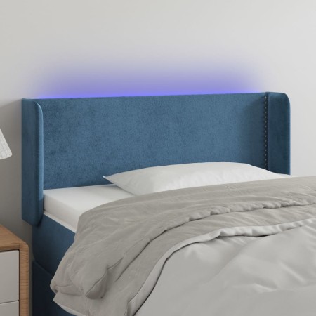 Dark blue velvet LED headboard 93x16x78/88 cm by , Headboards and footboards - Ref: Foro24-3123136, Price: 56,99 €, Discount: %