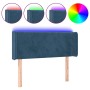 Dark blue velvet LED headboard 93x16x78/88 cm by , Headboards and footboards - Ref: Foro24-3123136, Price: 56,99 €, Discount: %