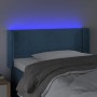 Dark blue velvet LED headboard 93x16x78/88 cm by , Headboards and footboards - Ref: Foro24-3123136, Price: 56,99 €, Discount: %