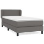 Box spring bed with gray synthetic leather mattress 80x200 cm by , Beds and slatted bases - Ref: Foro24-3127221, Price: 308,3...