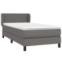 Cama box spring con colchón cuero sintético gris 80x200 cm de , Camas y somieres - Ref: Foro24-3127221, Precio: 308,31 €, Des...