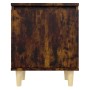 Bedside tables 2 units smoked oak wood legs 40x30x50 cm by vidaXL, Nightstands - Ref: Foro24-813111, Price: 44,10 €, Discount: %